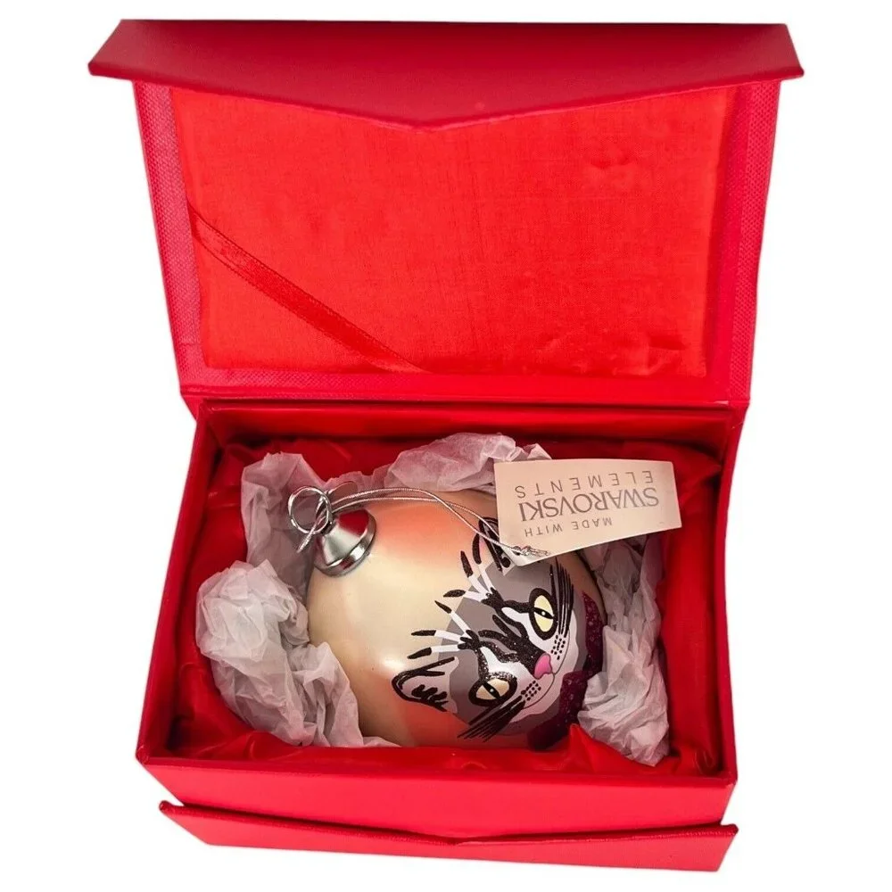 2010‎ St Jude Swarovski Elements Christmas Ornament Cat Dog Michael Vollbrach